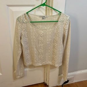 F21 Eyelet Soft Crop Top SP